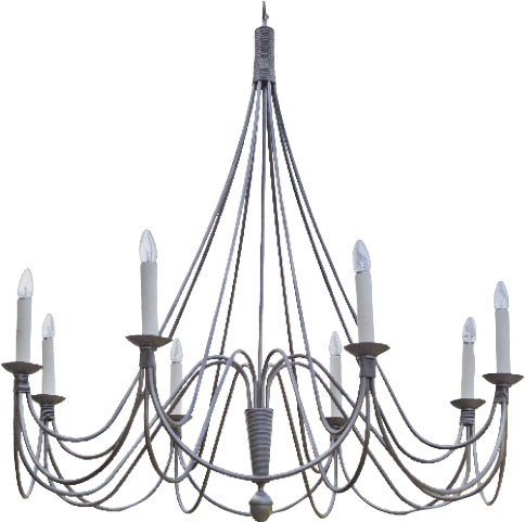 Ruben eight light chandelier