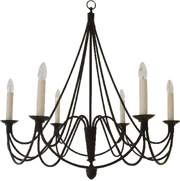 Ruben six light chandelier