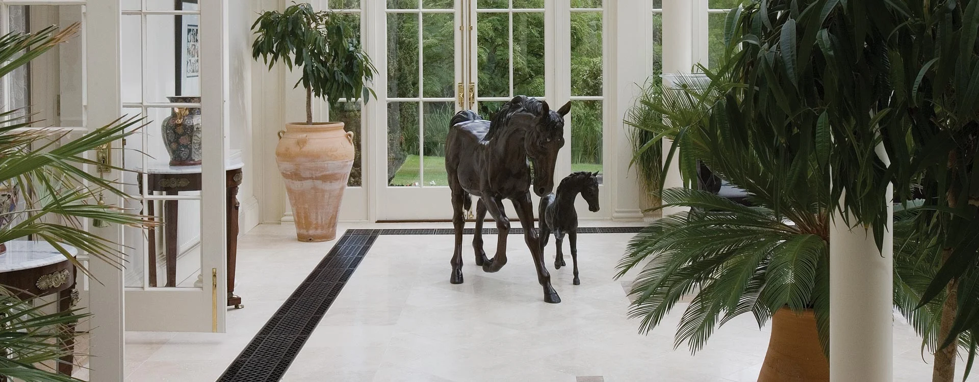 A dual level bespoke orangery with rooflights in a London townhouse