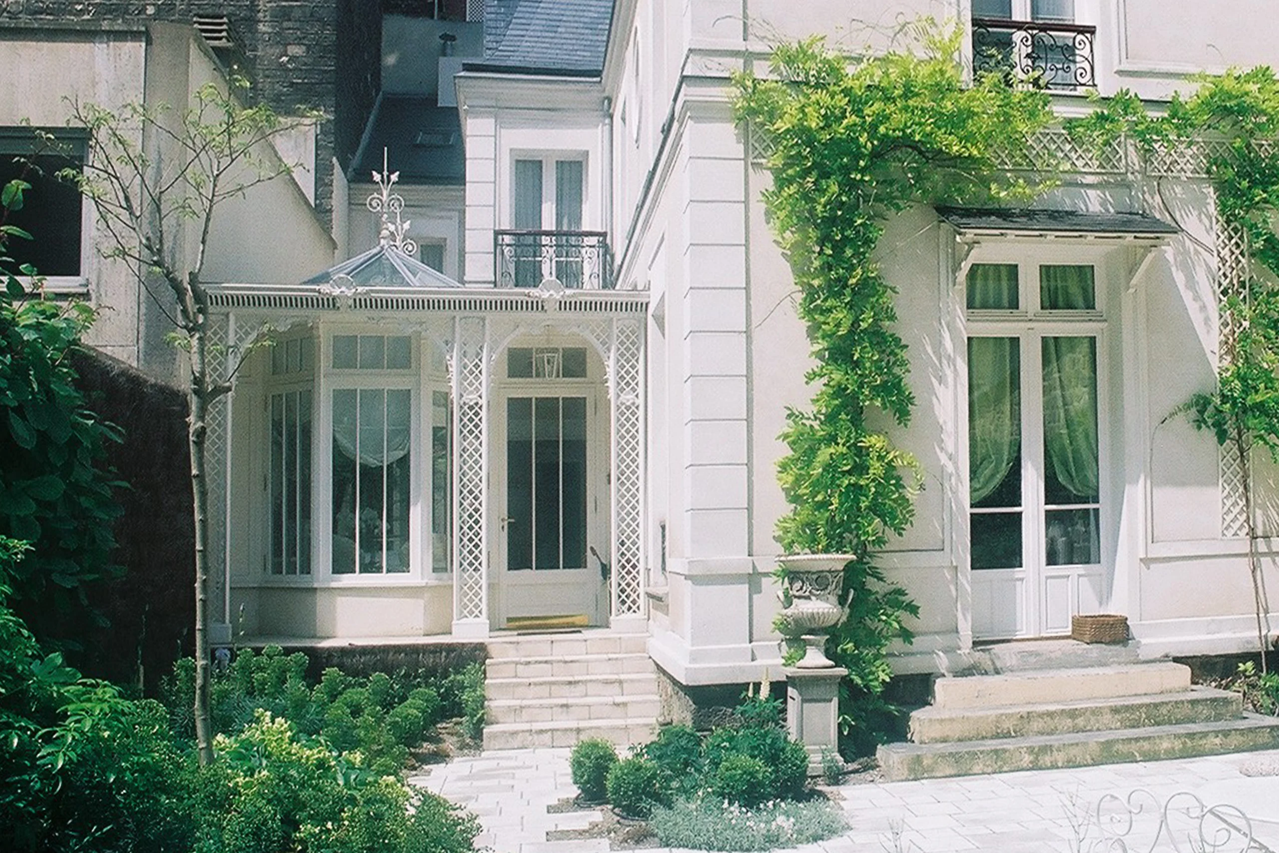 Metal windows in a conservatory