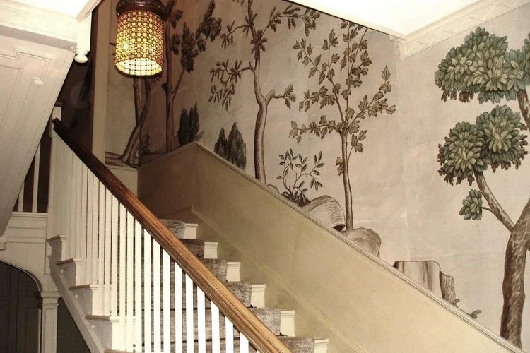 hand painted wallpaper by alasdair Peebles