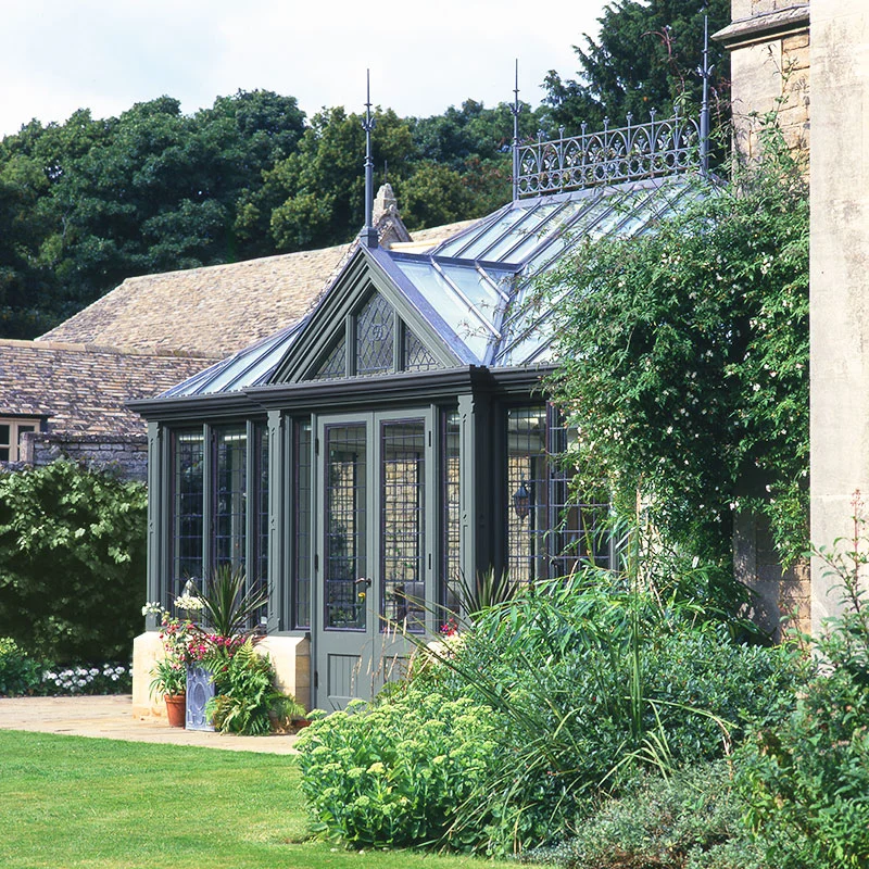 bronze windows in a conservatory
