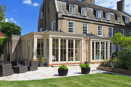 West facing orangery for a Georgian Cambridgeshire home