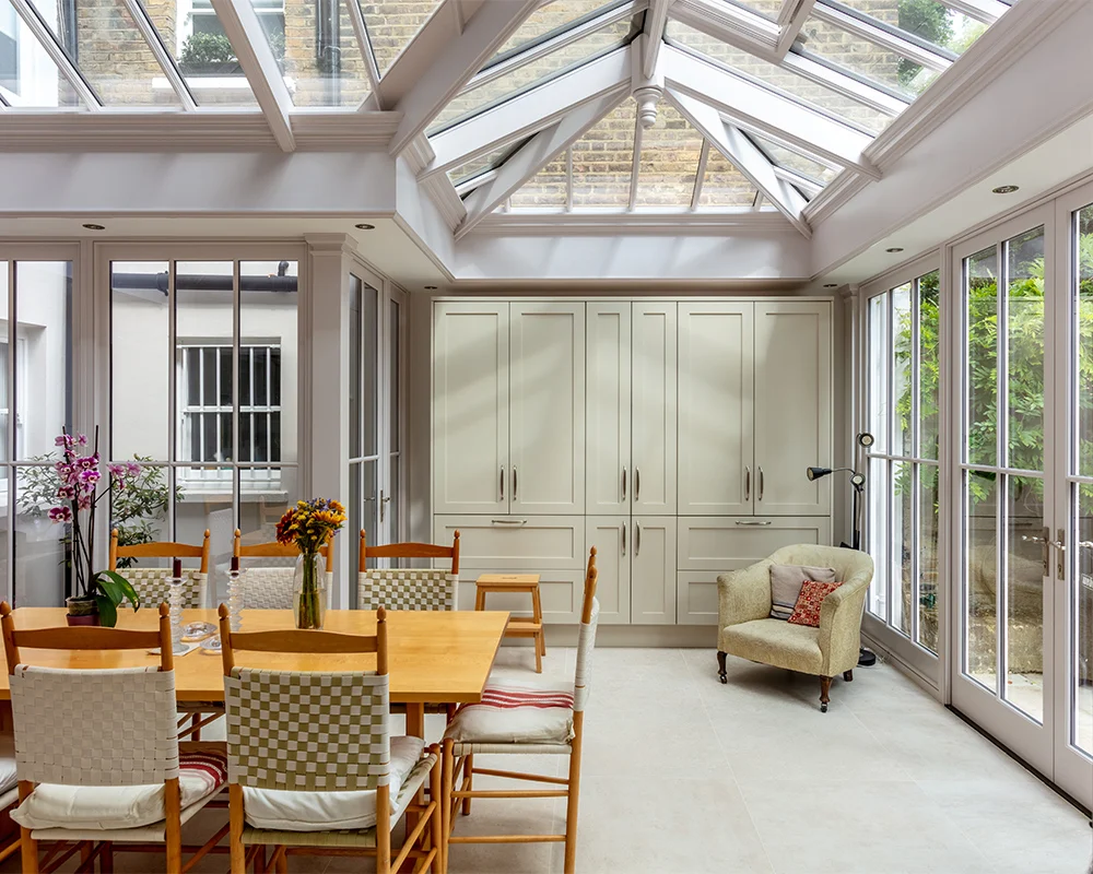 Central London townhouse extension interior view