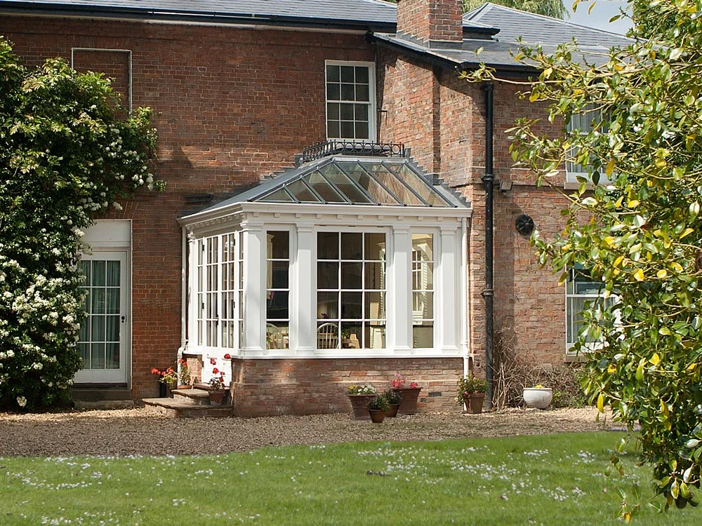 Cleverly placed small conservatory