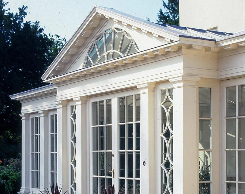 Close up of a Georgian orangery