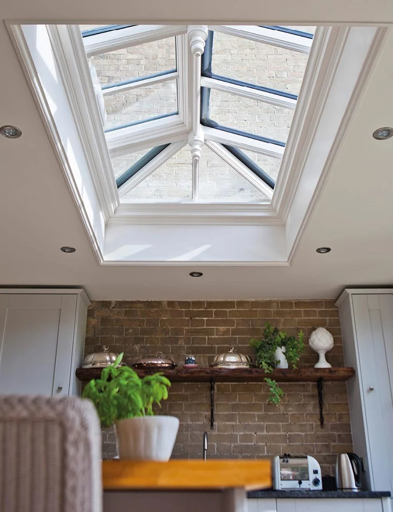 CLose up of roof lantern within a kitchen