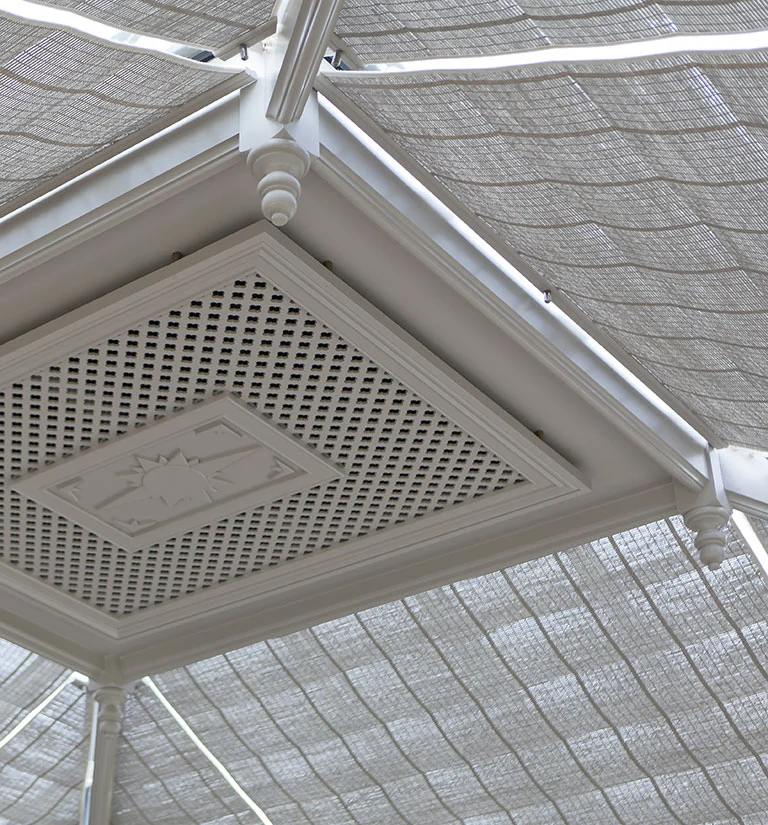 Close up view of ventilation in orangery roof