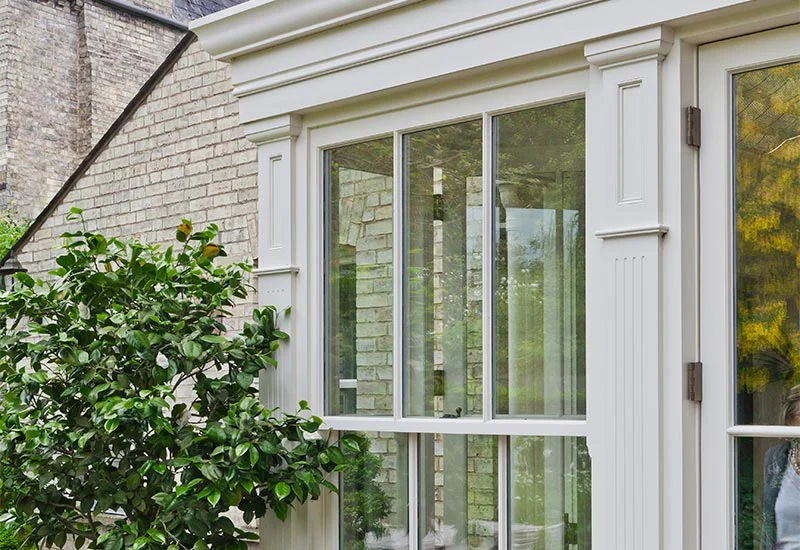 Column details on an Edwardian conservatory