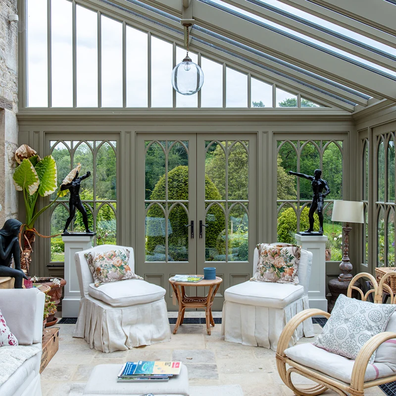 Conservatory interior of listed country home