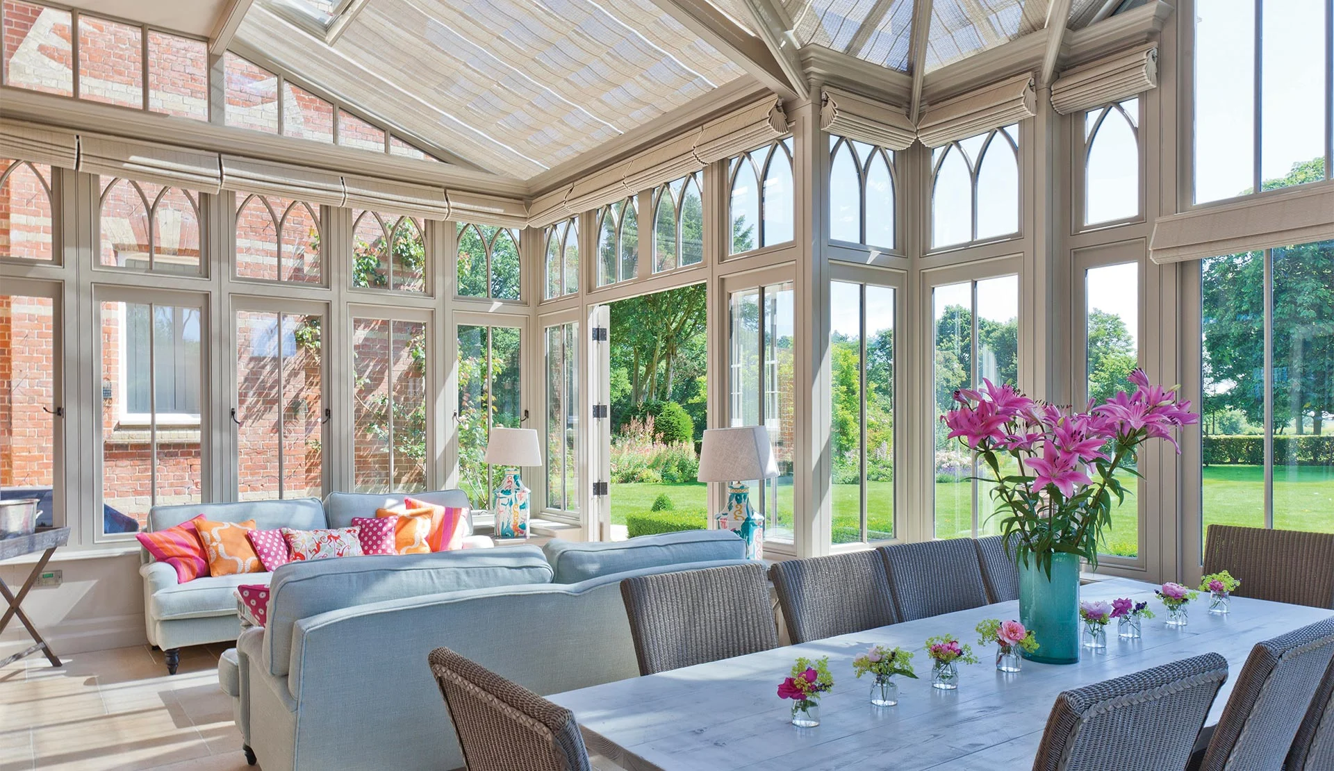 Open plan kitchen orangery extension