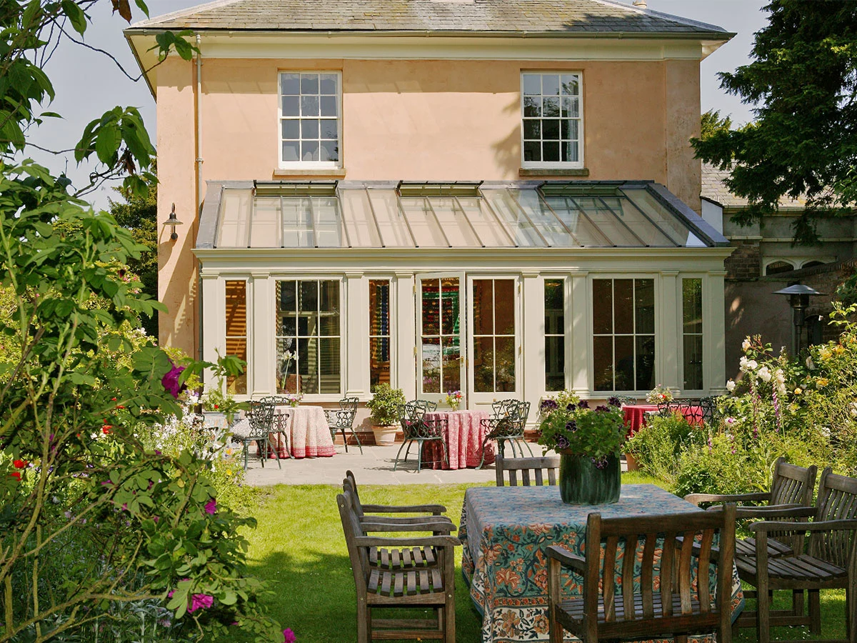 Inside of a lean-to conservatory