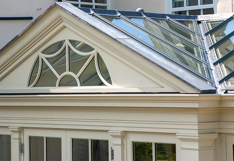 Curved gable design in a Georgian orangery
