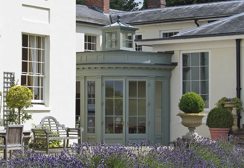 Georgian style orangery with curved detail
