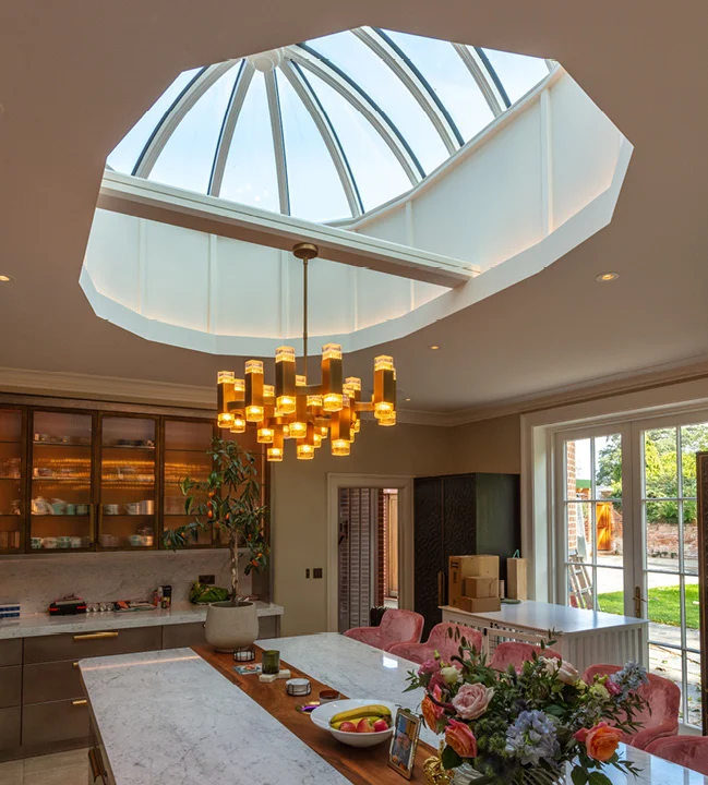 curved roof light inside view