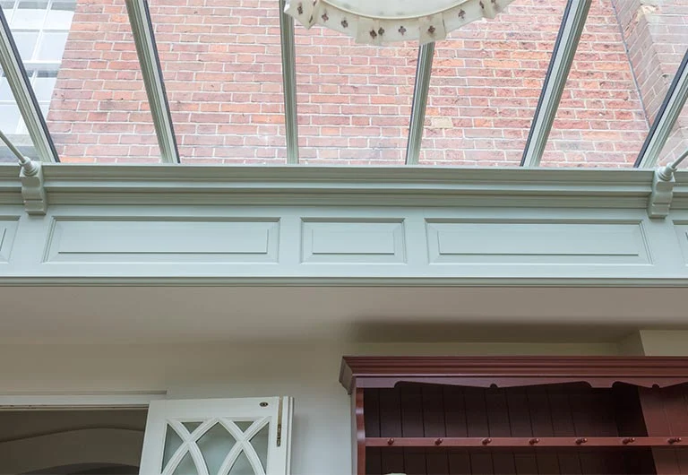 Example of decorative panelling in a rooflight