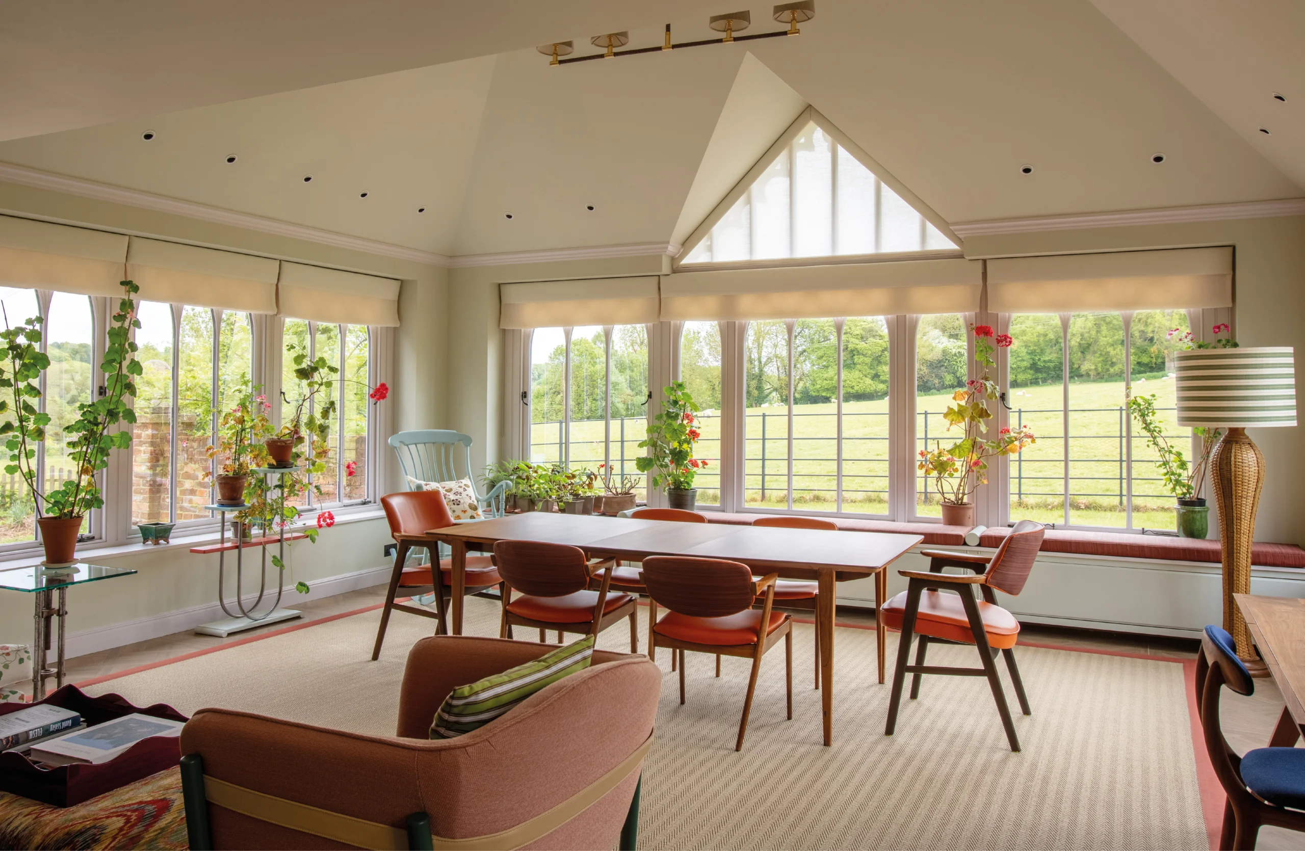 Inside garden room extension