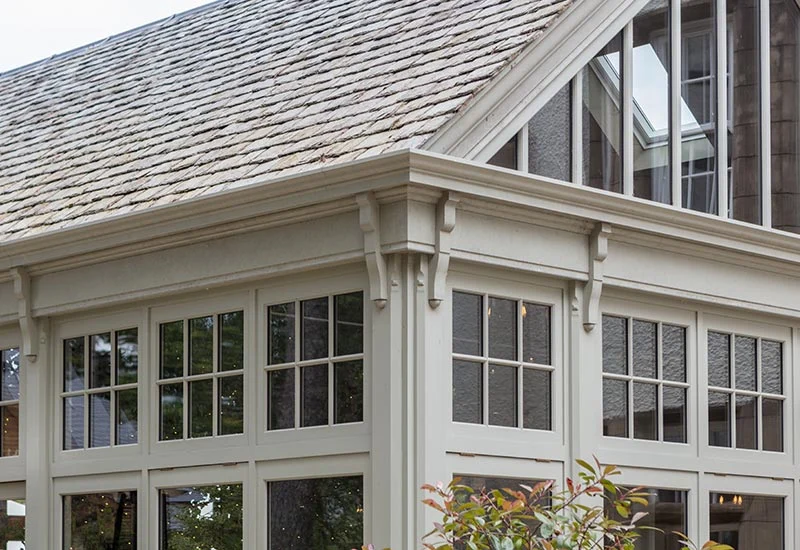 Column details on an Edwardian conservatory