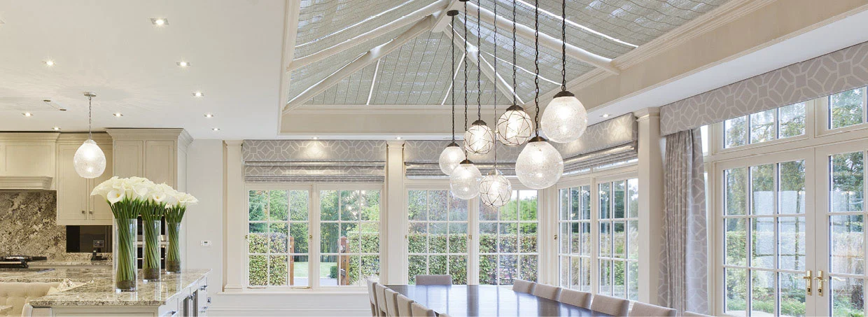 Example of a kitchen conservatory with good lighting