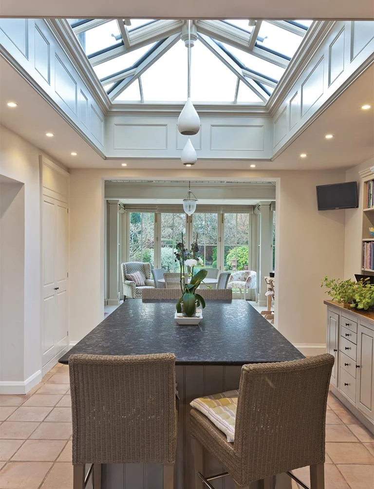 Example of a roof light in a kitchen