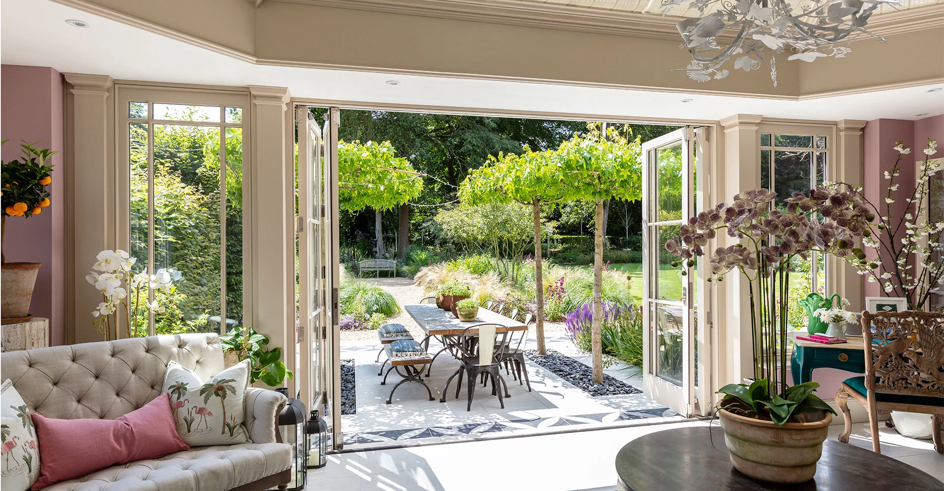 Orangery designed for indoor outdoor living