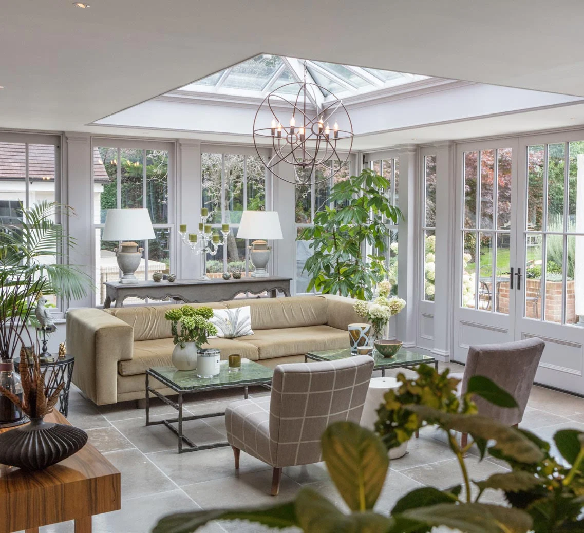 Inside of a bespoke garden room