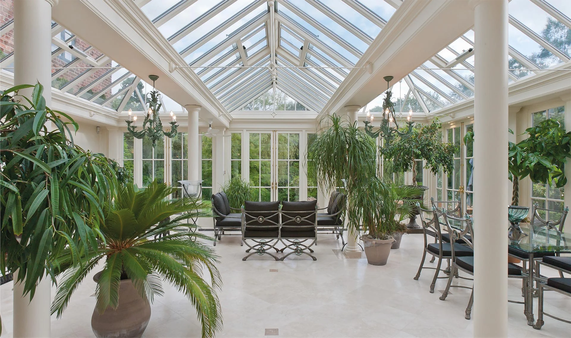 conservatory with bronze windows