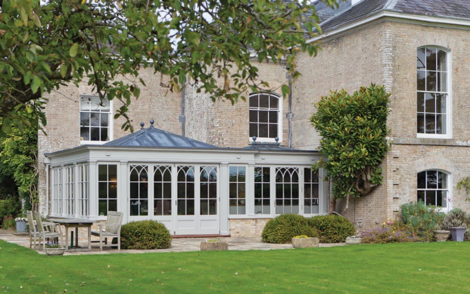 orangery with two roof sections