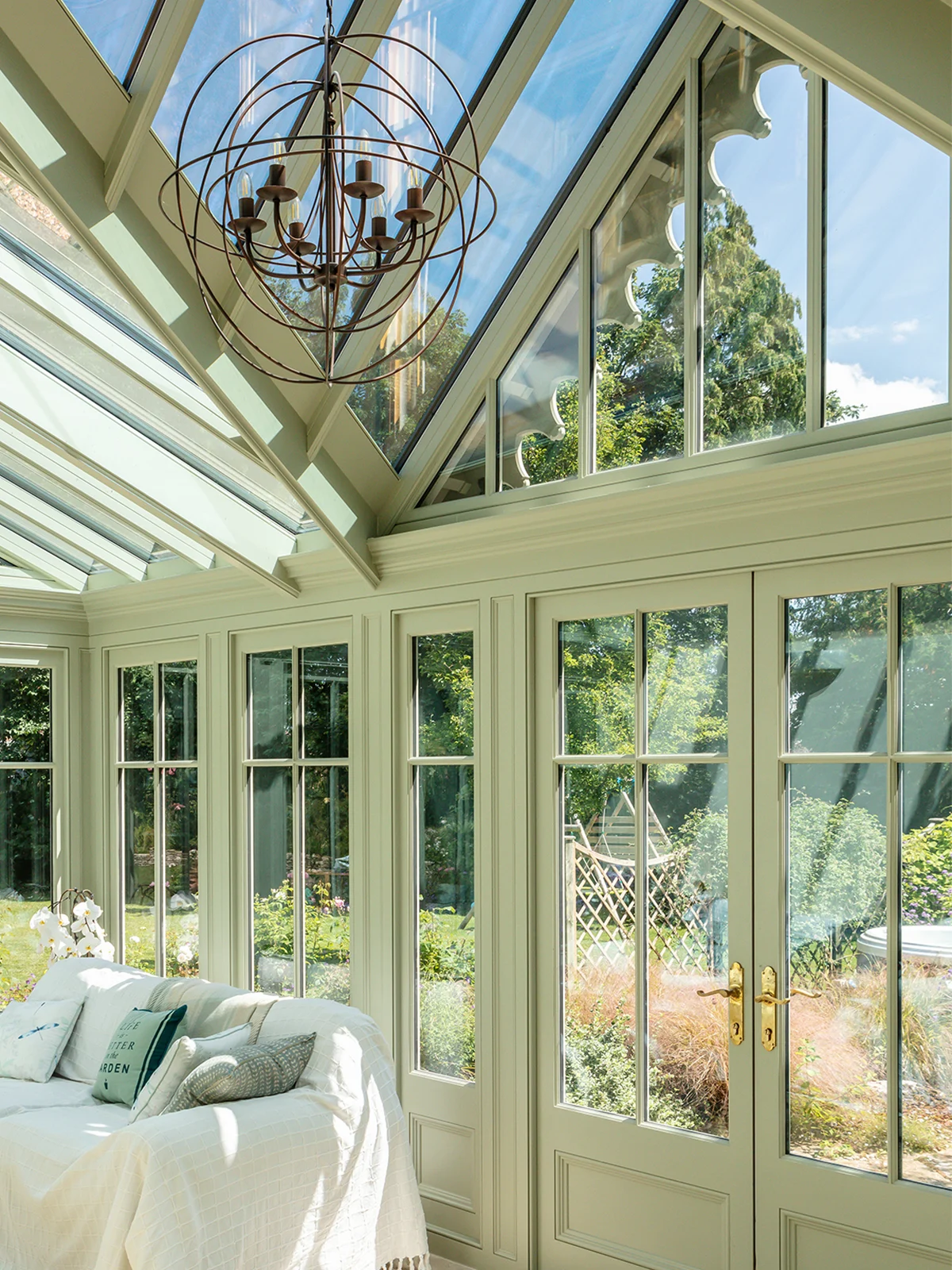 Internal view of conservatory with gable