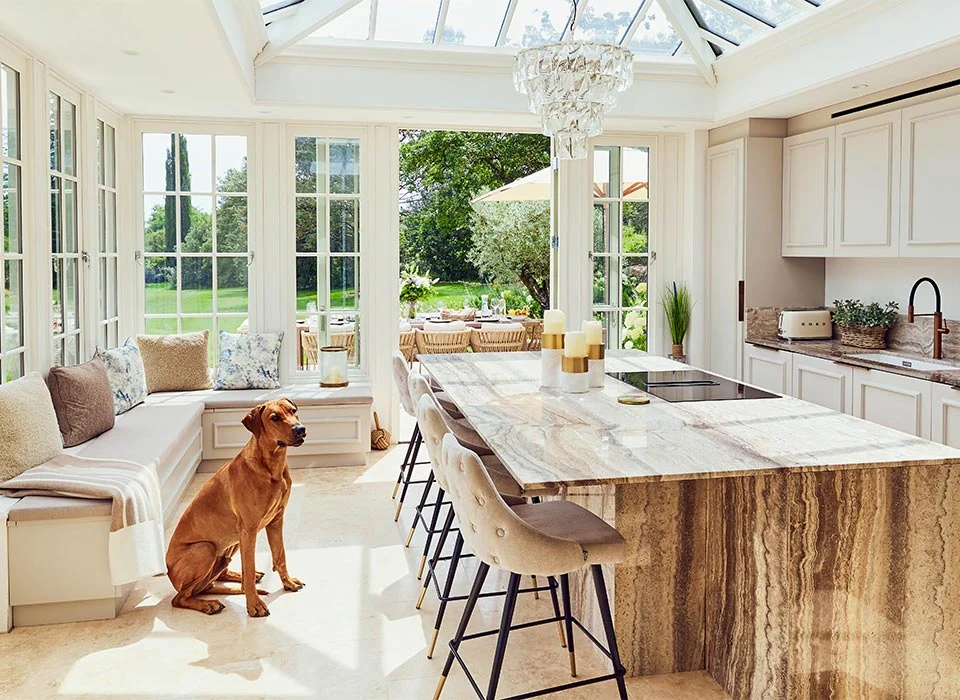 Example of a kitchen conservatory
