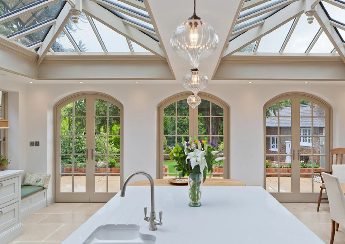 Example of a kitchen extension with roof lanterns