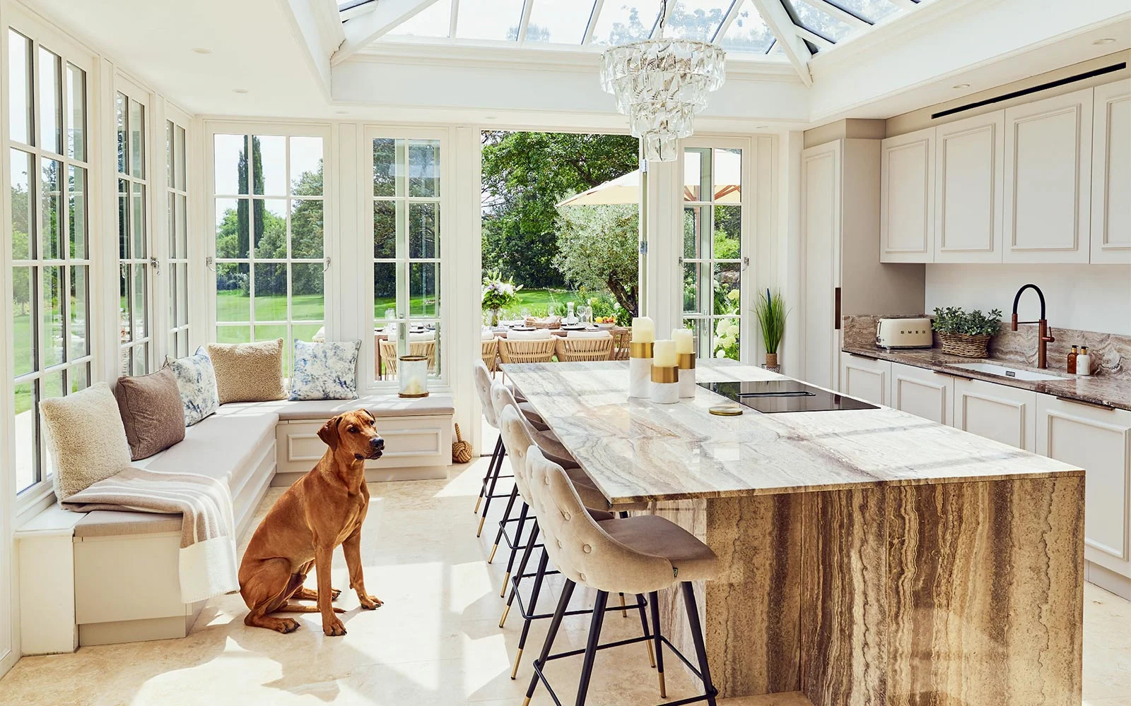 Example of a kitchen orangery extension