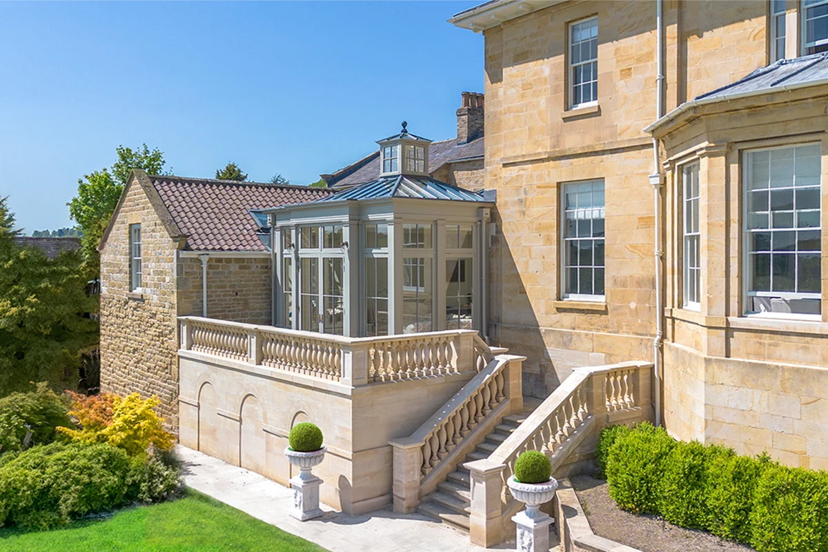 Large conservatory on a listed Yorkshire property