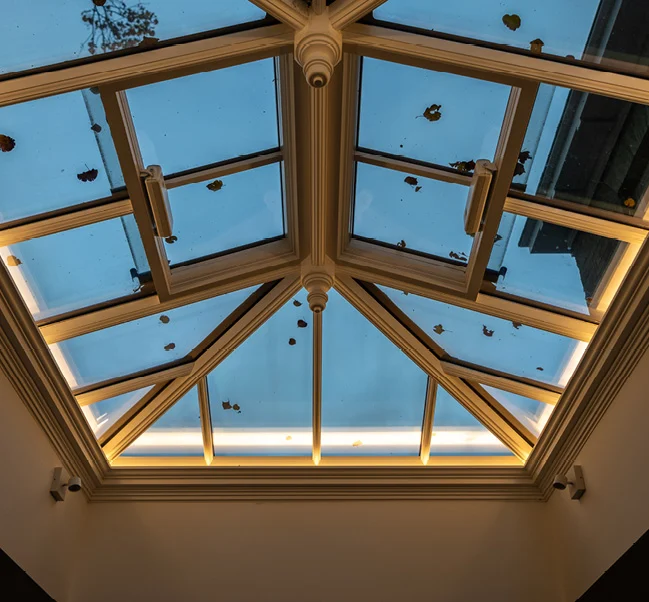 led lights in roof light upstand