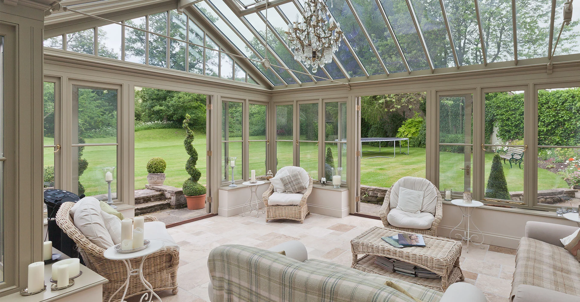 Light filled living room conservatory
