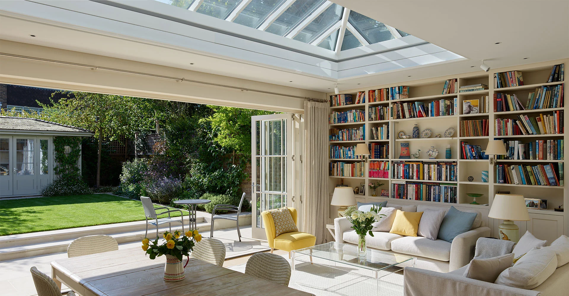 Light filled sitting room orangery