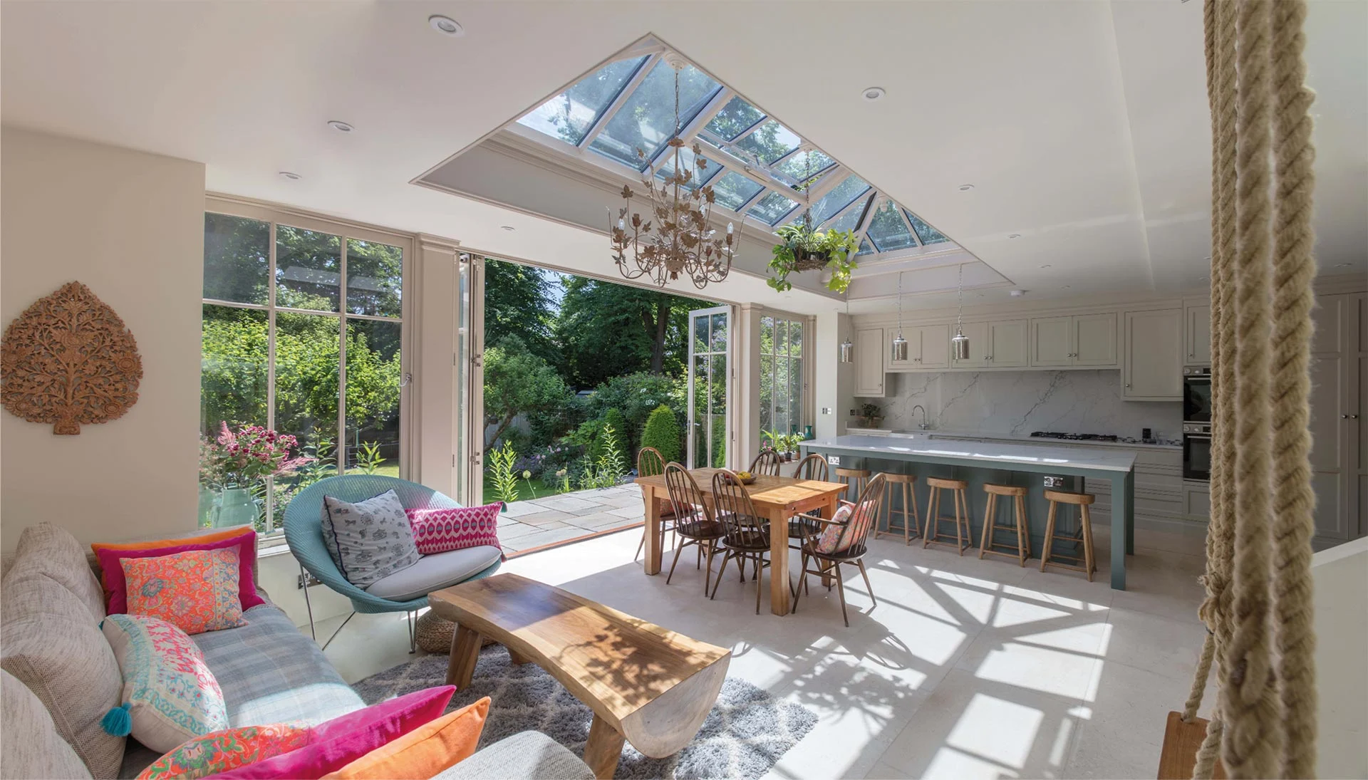 Open plan townhouse orangery