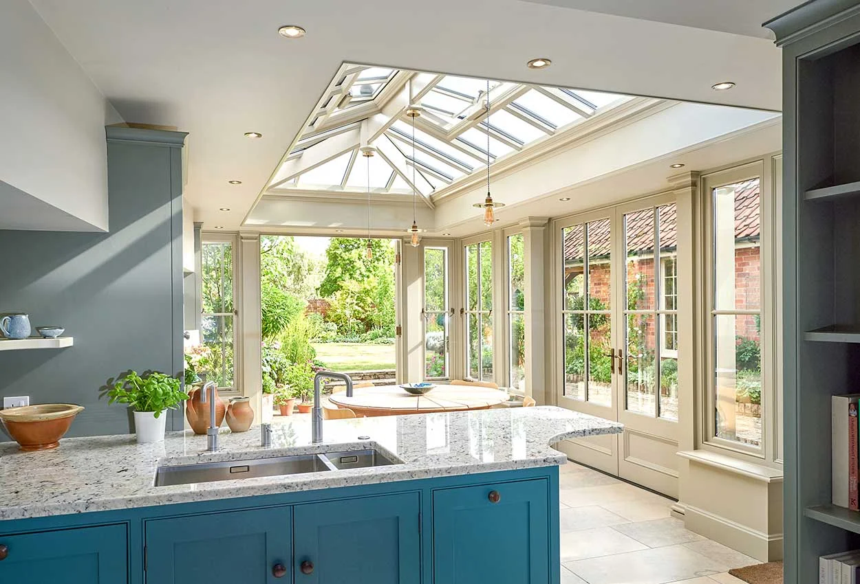 Orangery extension of existing kitchen