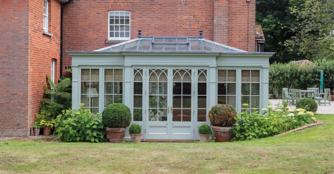 front elevation of orangery