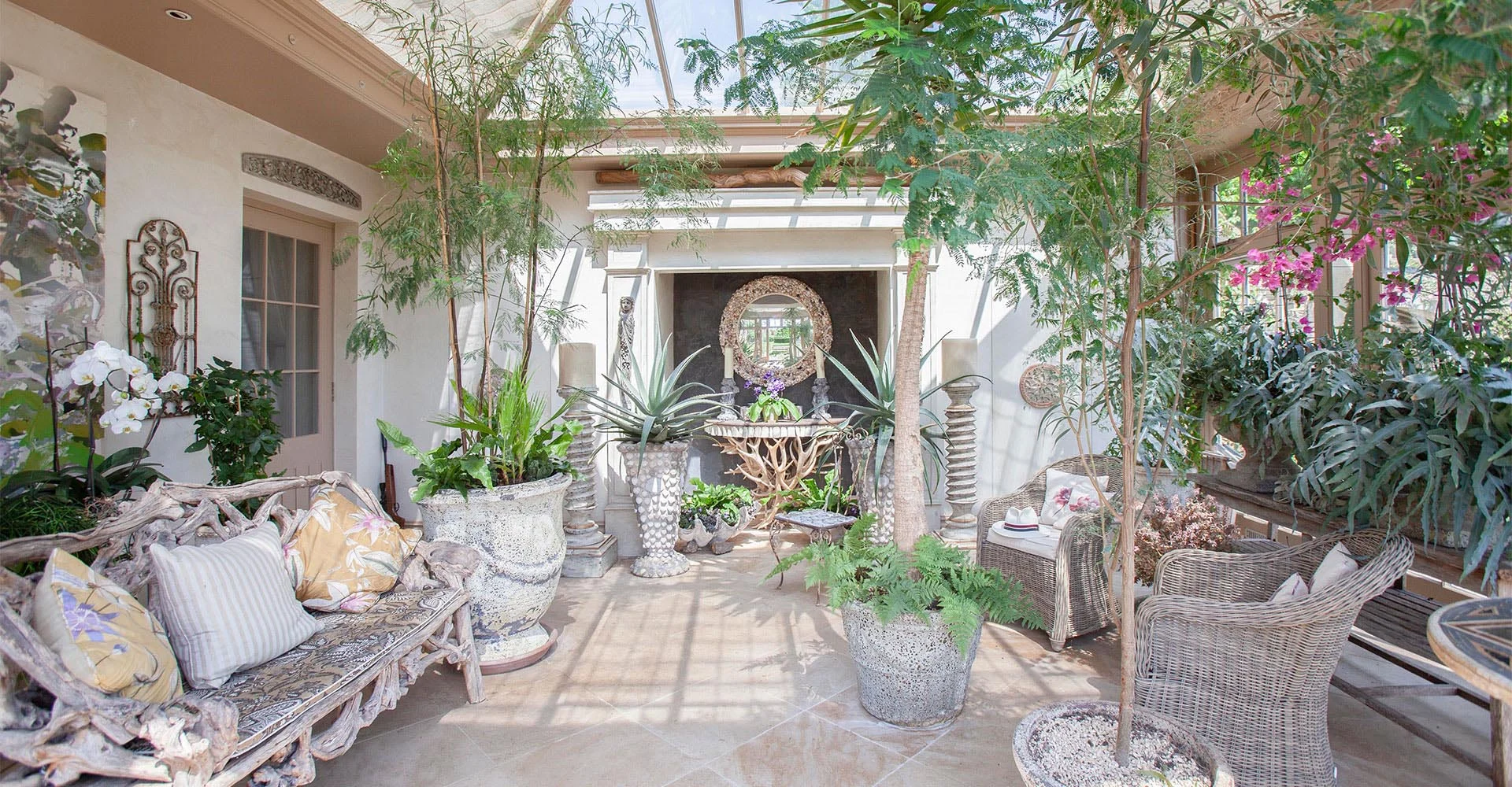 Orangery full of plants