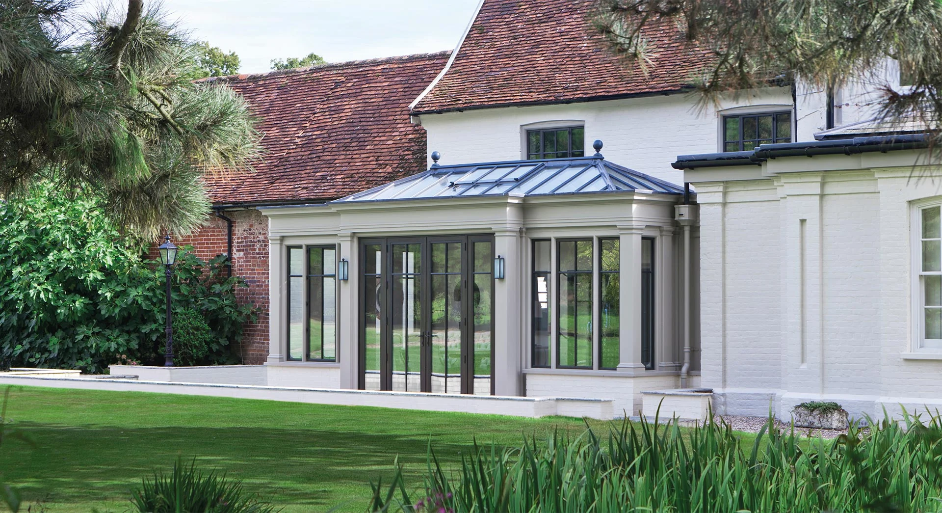 conservatory with bronze windows