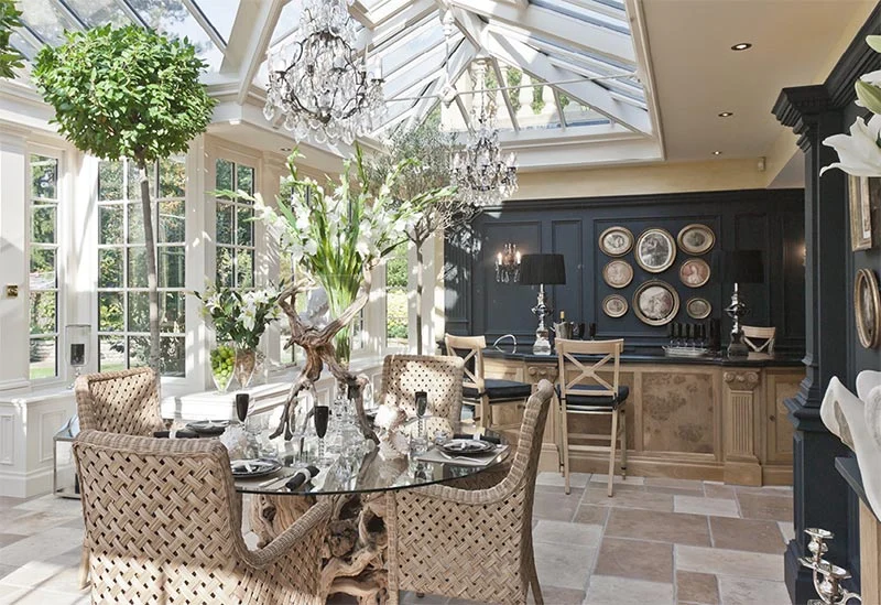 Trench heating example in an orangery