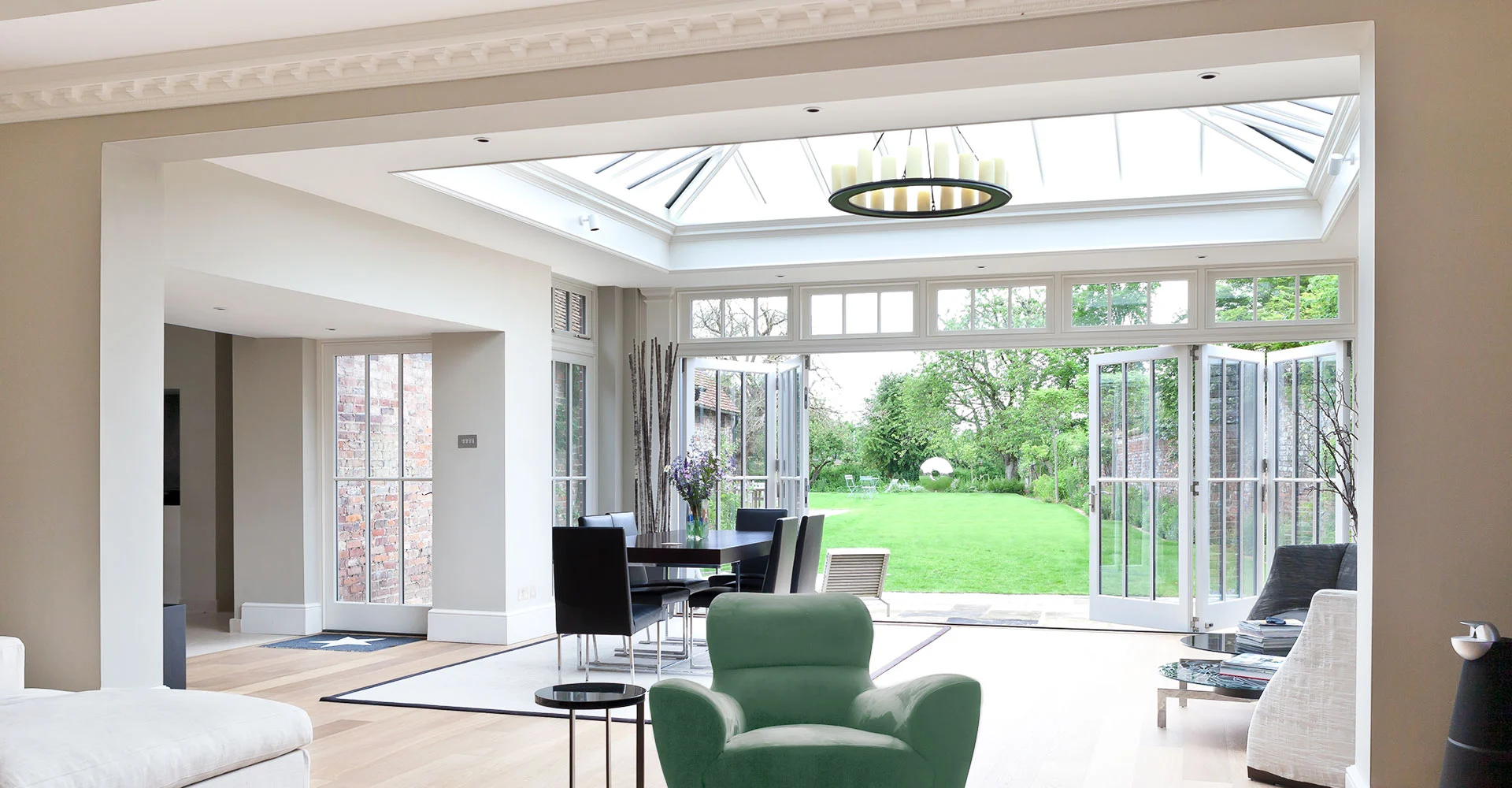 Orangery with folding doors