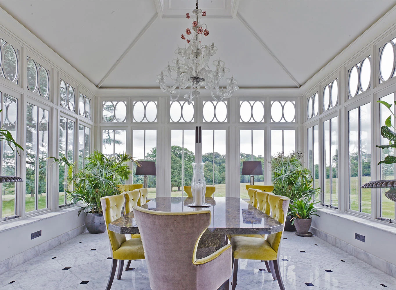 Solid roof orangery design idea