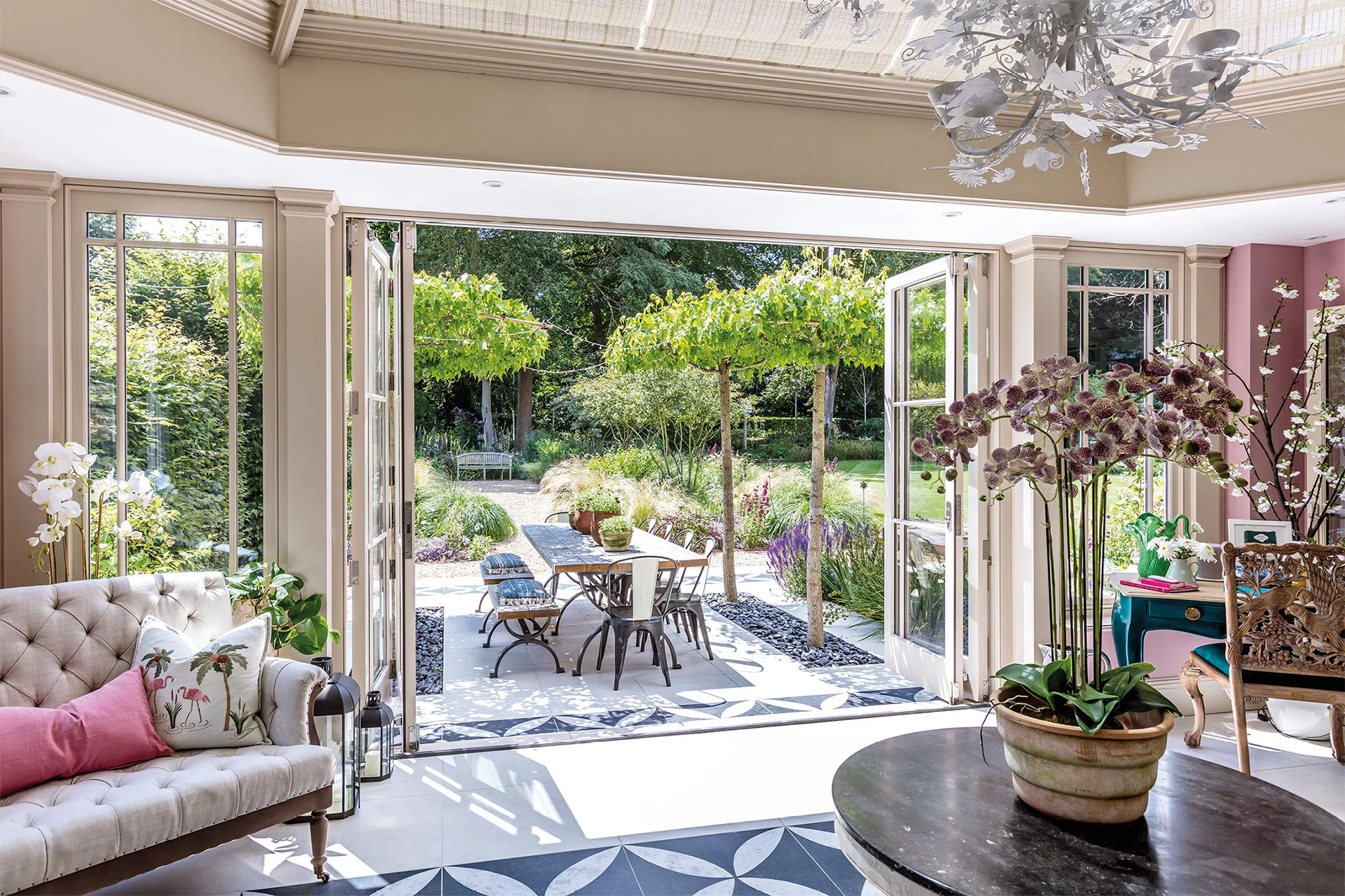 Outdoor entertaining with an orangery