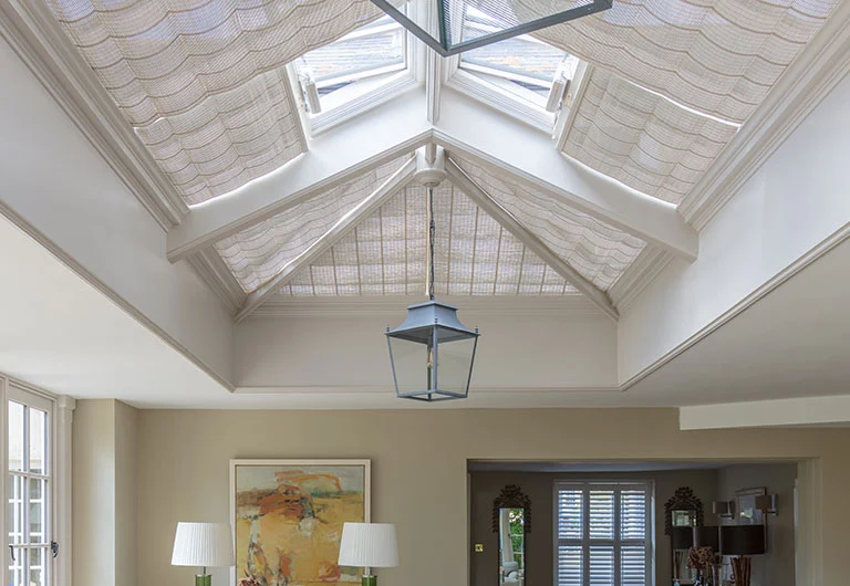 Example of rooflight blinds