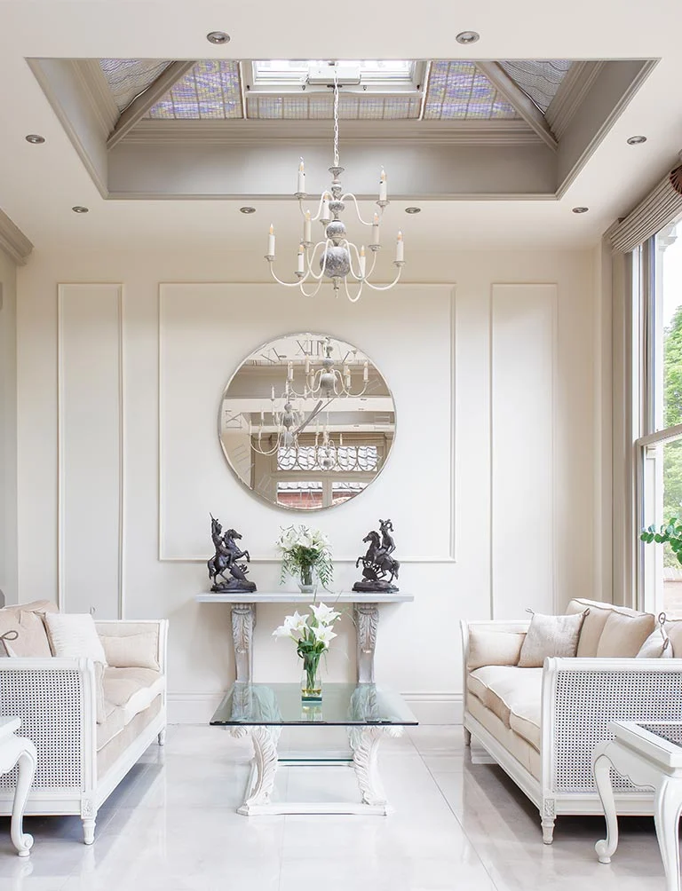 Example of a roof light in an orangery
