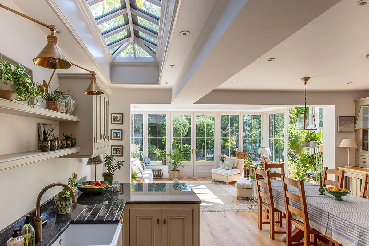 Rooflight and orangery on a townhouse
