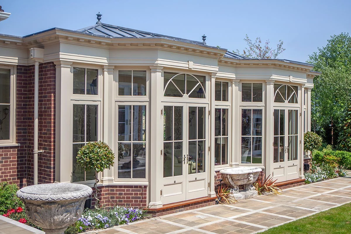 Shaped orangery design - exterior
