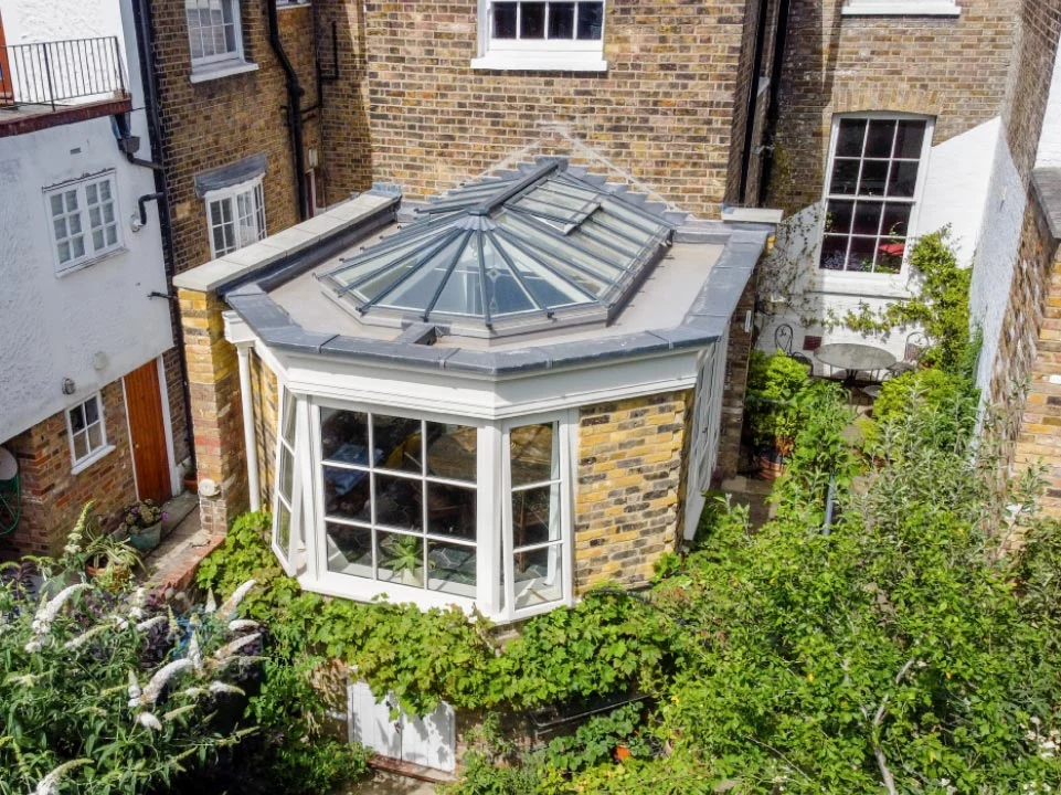 Small orangery photo taken with a drone